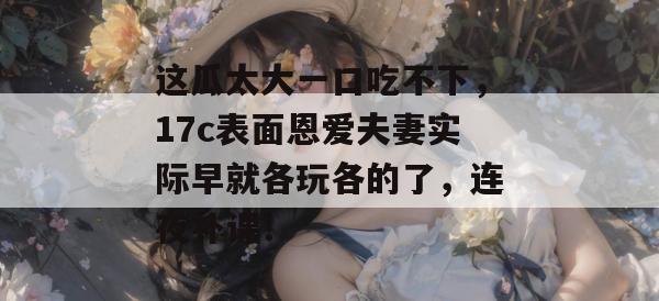 这瓜太大一口吃不下，17c表面恩爱夫妻实际早就各玩各的了，连夜补课！  第1张